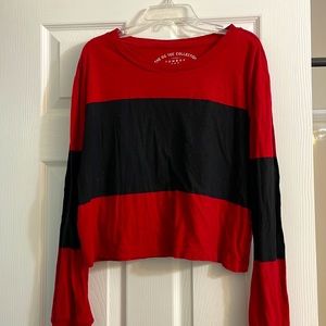 Cute cropped striped long sleeve